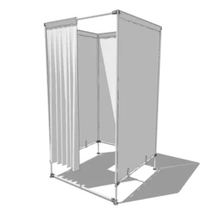 Prøverum inkl. forhæng og spejl